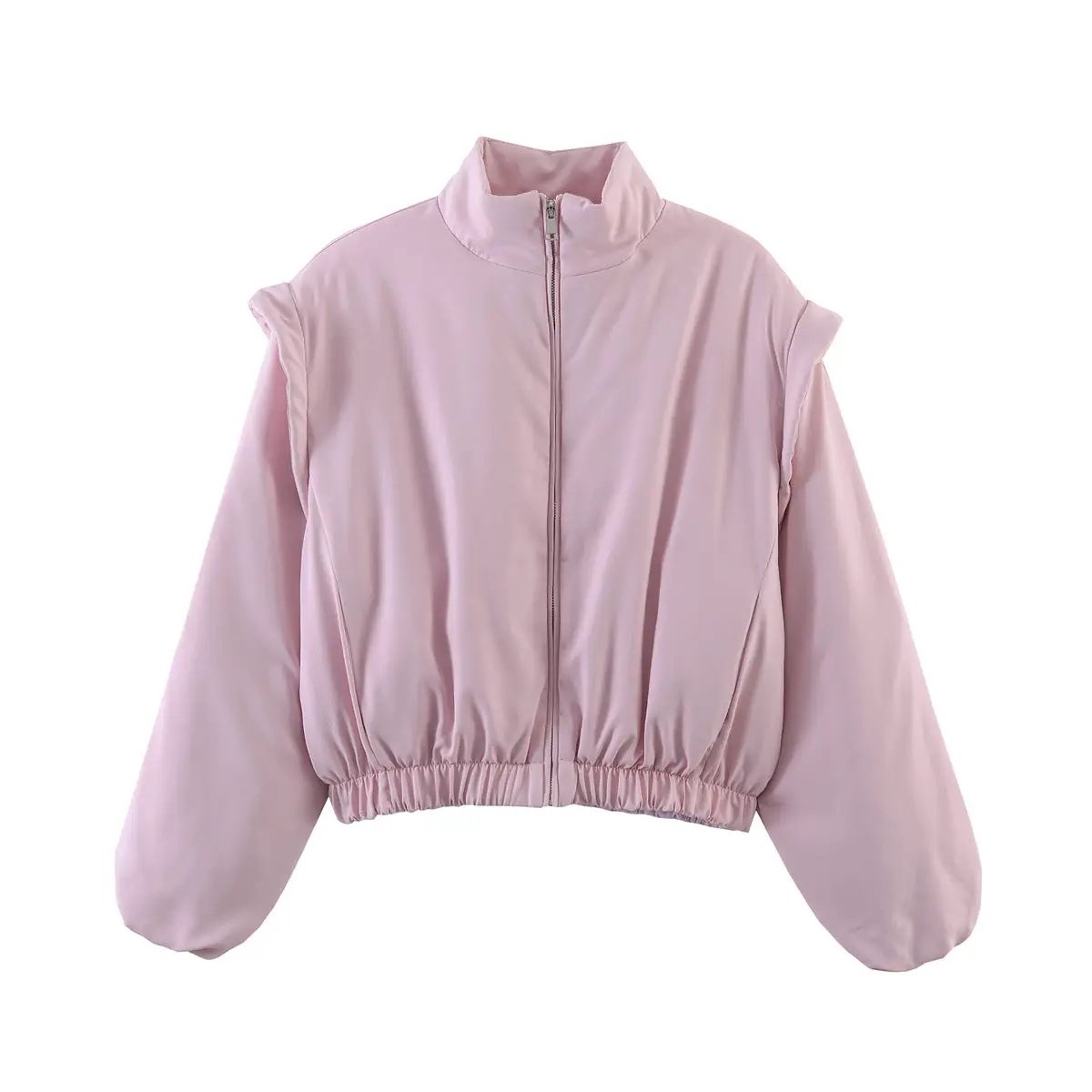 Fashionable Stand-Up Collar Short Cotton Jacket Coat For Women by GJG Denim