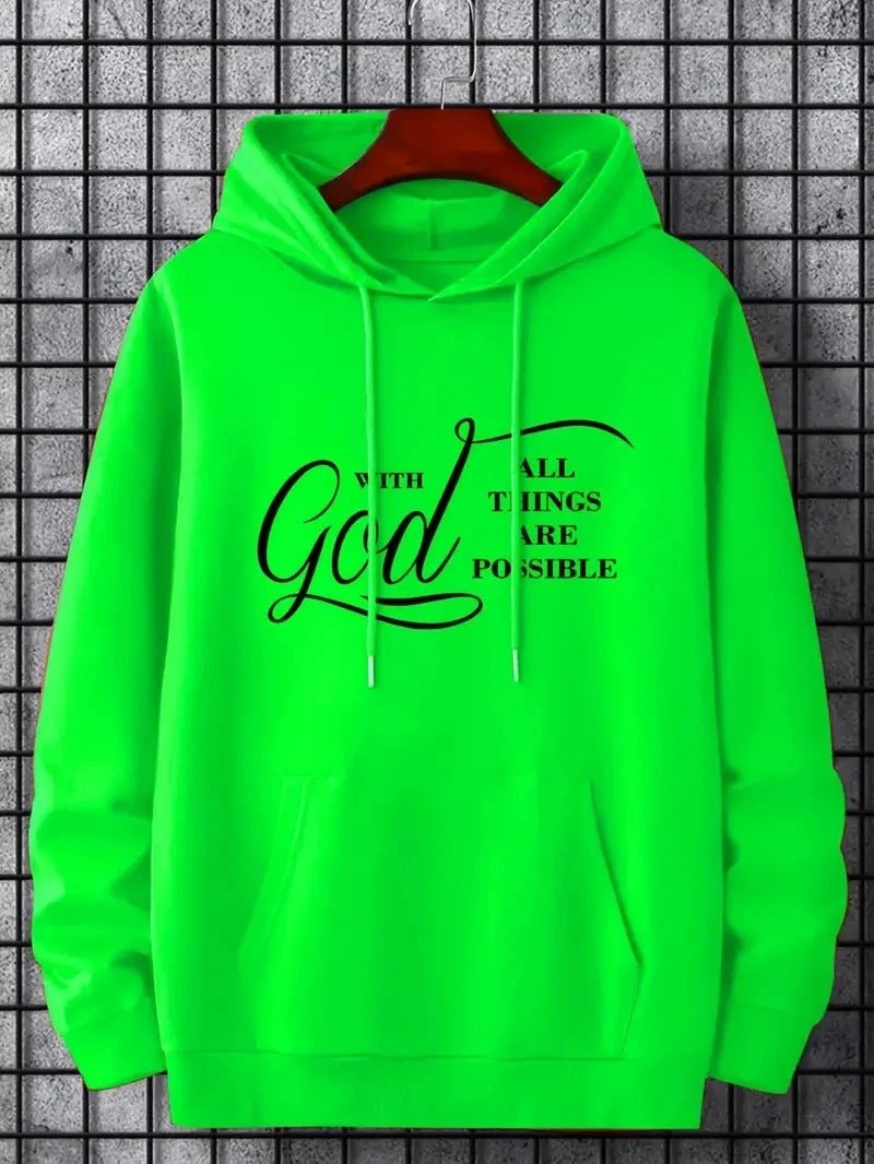 Men's "With God All Things Are Possible" Hoodies by GJG Denim