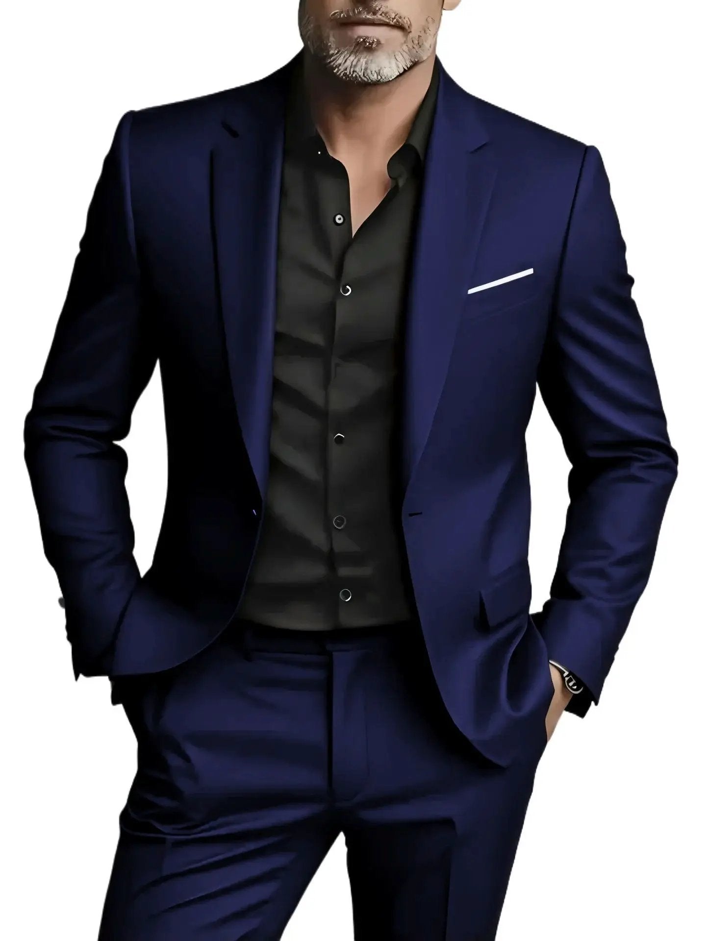 Men's Business-Casual Two-Piece Suit by GJG Denim