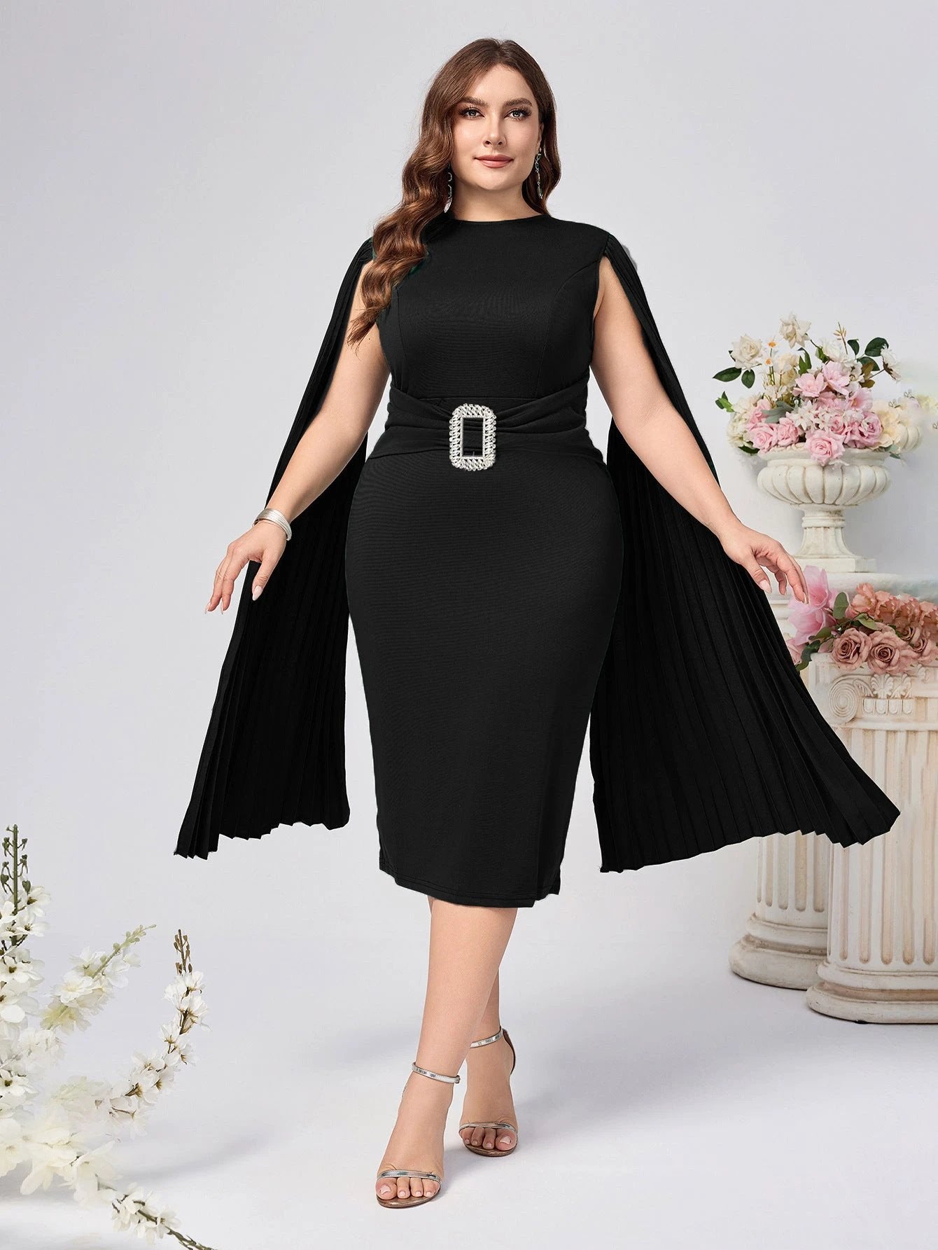 Solid Color Sheath Plus Size Dress by GJG Denim