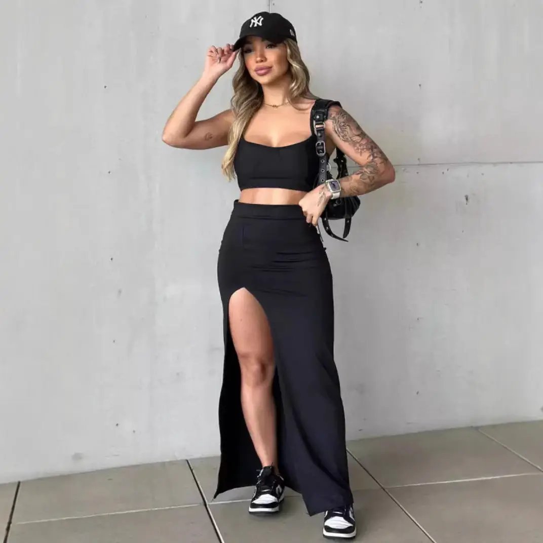 Fashionable Slit Bodycon Skirt For Women by GJG Denim