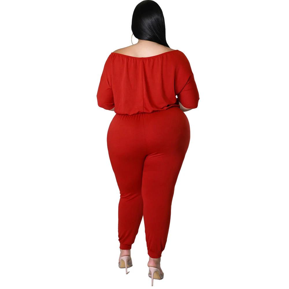 Women's Solid-Colored Sports Jumpsuit With Drawstring, High Waist, And Slimming Design by GJG Denim