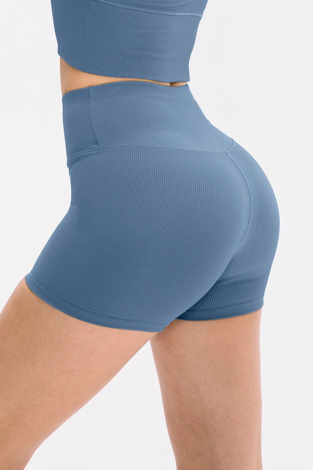 Slim Fit Wide Waistband Sports Shorts by Lady Ros