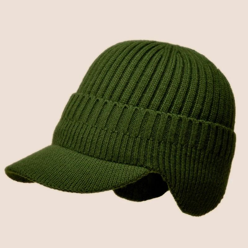 Men's Warm Ear Protection Knitted Beanie Hat by GJG Denim