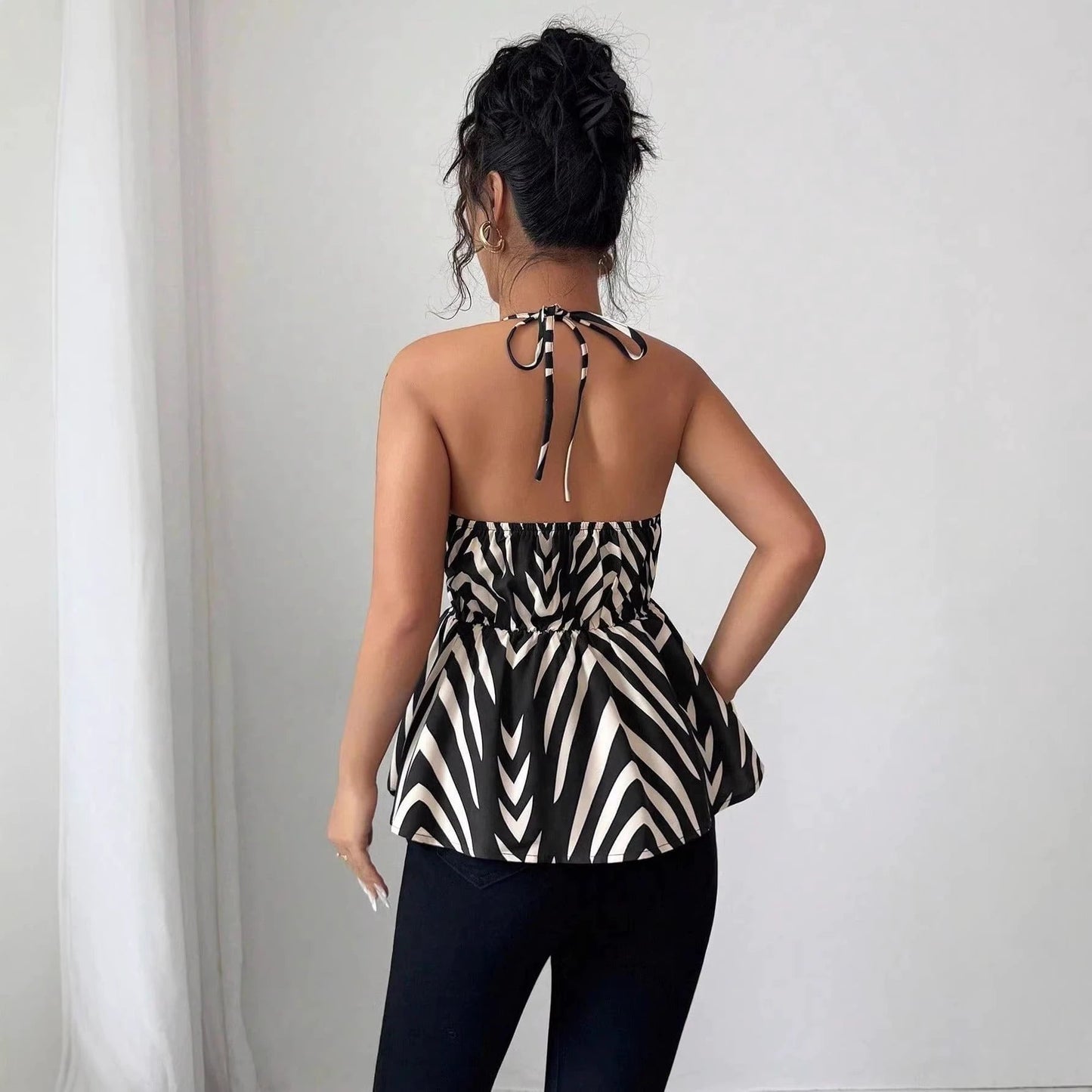 Elegant Halter-style Backless Top For Women by GJG Denim