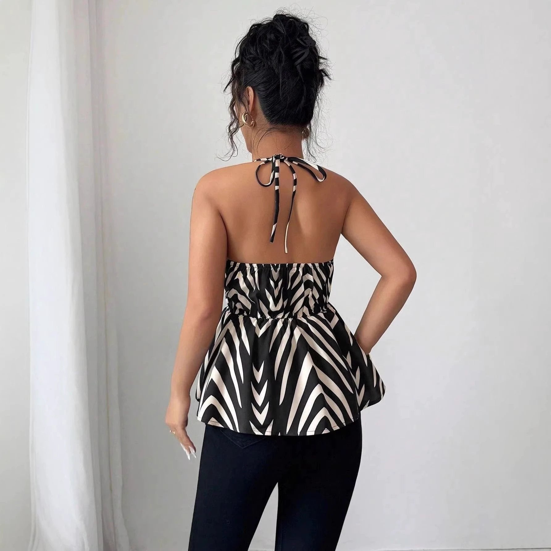 Elegant Halter-style Backless Top For Women by GJG Denim