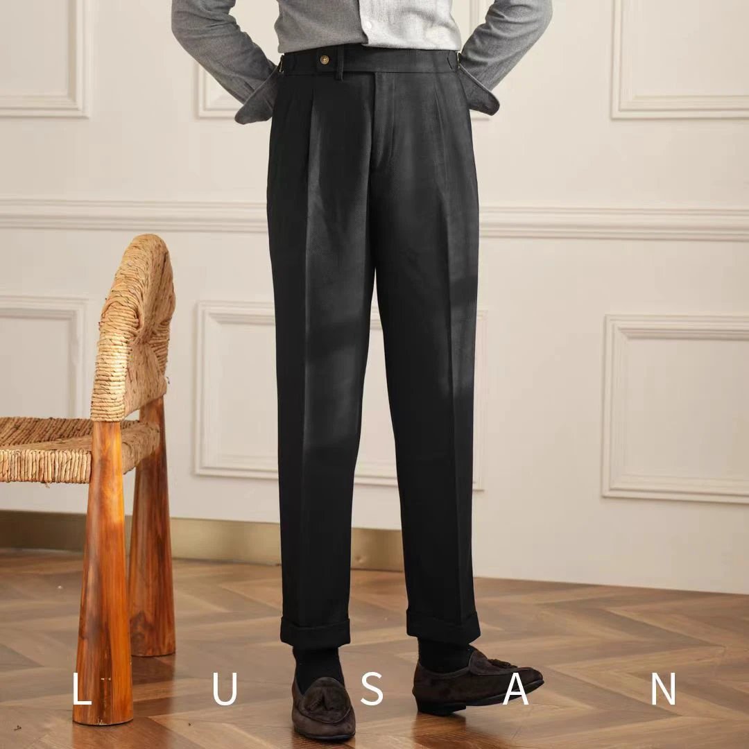 Men's British Style Business Casual Pants by GJG Denim