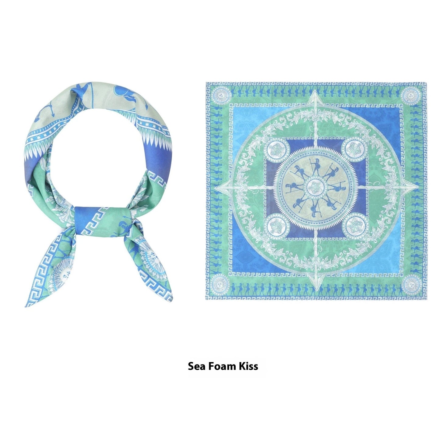 Thin Headcloth Duplex Printing Silk Scarf Square Scarf by GJG Denim