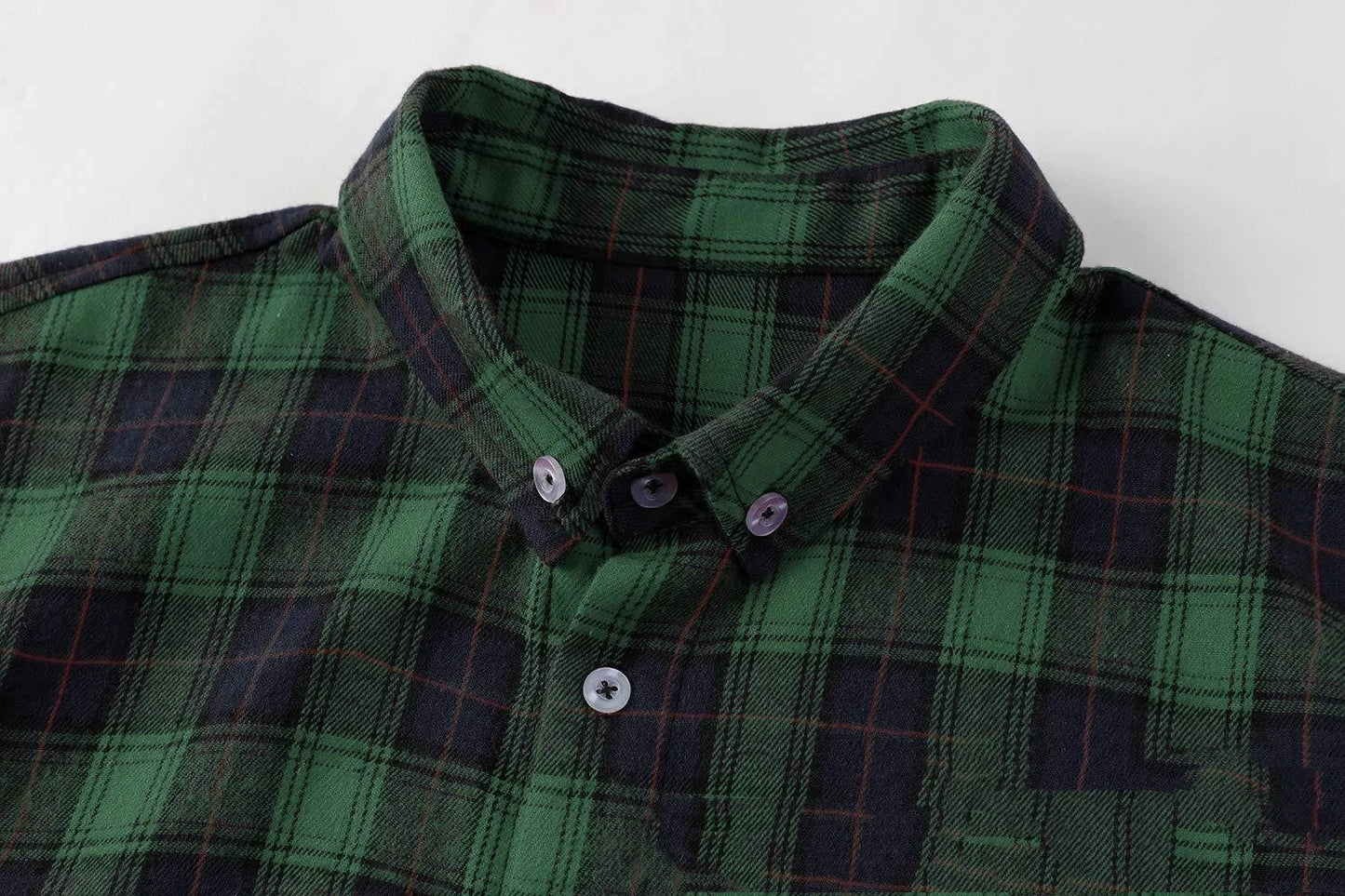 Men's Long Sleeve Plaid Shirt by GJG Denim