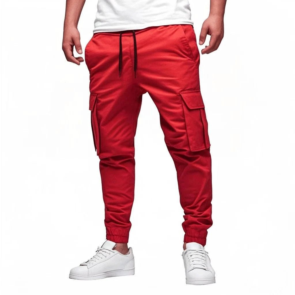 Men's Multi-pocket Drawstring Leisure Pants by GJG Denim