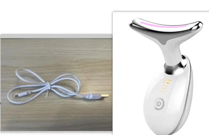 EMS Thermal Neck Lifting And Tighten Massager Electric Microcurrent Wrinkle Remover by GJG Denim