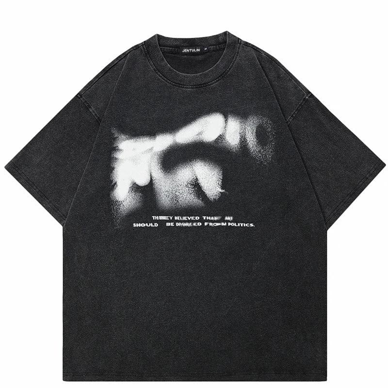 Fashion Personality Men's Retro Fuzzy T-shirt by GJG Denim