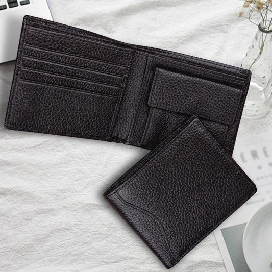 Men's Anti-Scanning RFID High-Capacity Credit Card Holder Made From First-Layer Cowhide Leather by GJG Denim