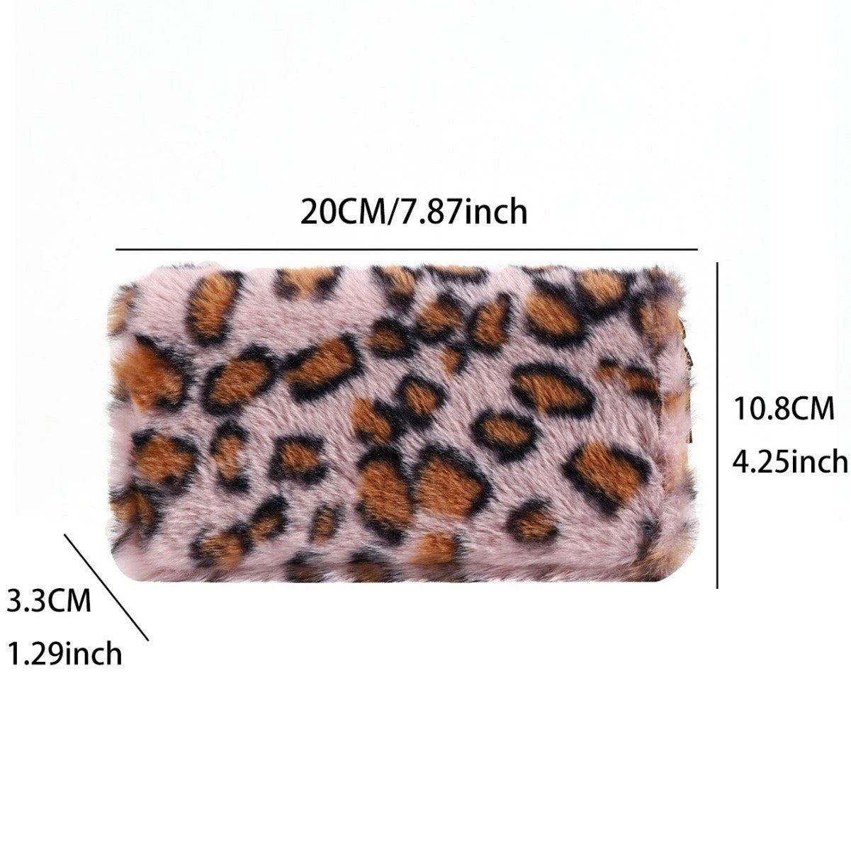 Creative Plush Coin Purse Fashion Leopard Print by GJG Denim
