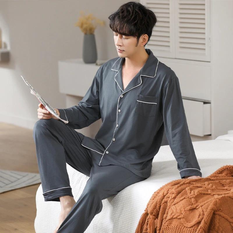 Men's Long Sleeve Pajamas by GJG Denim
