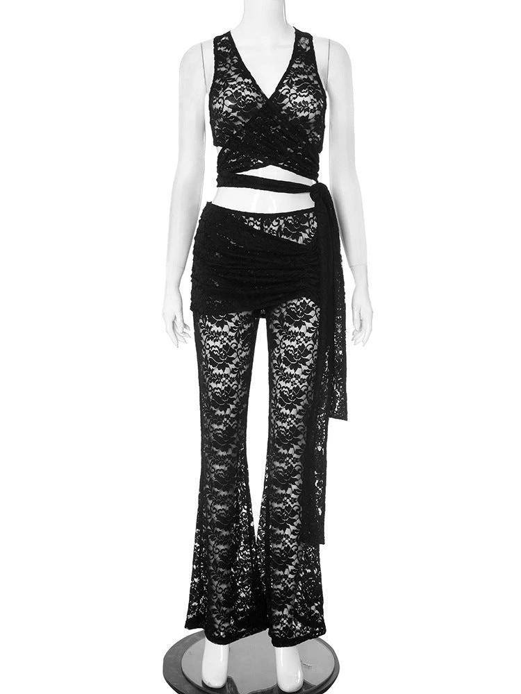 Women's Slim Fit V-neck Sling Vest Sheath Suit by GJG Denim