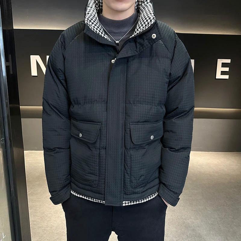 Men's Cotton Stand Collar Coat by GJG Denim