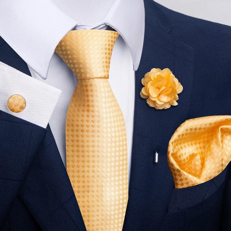 Men's Tie and Pocket Square Combo by GJG Denim