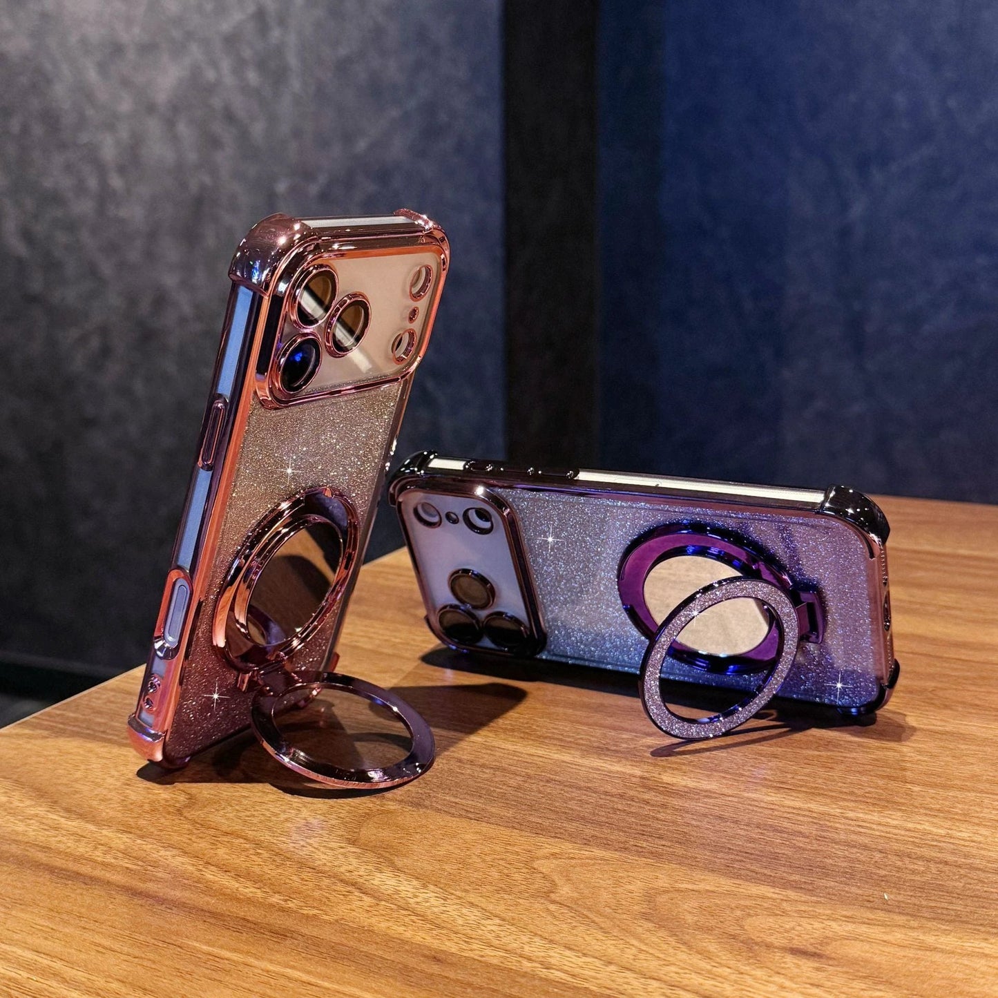 Glitter Mirror Magnetic Bracket Phone Case by GJG Denim