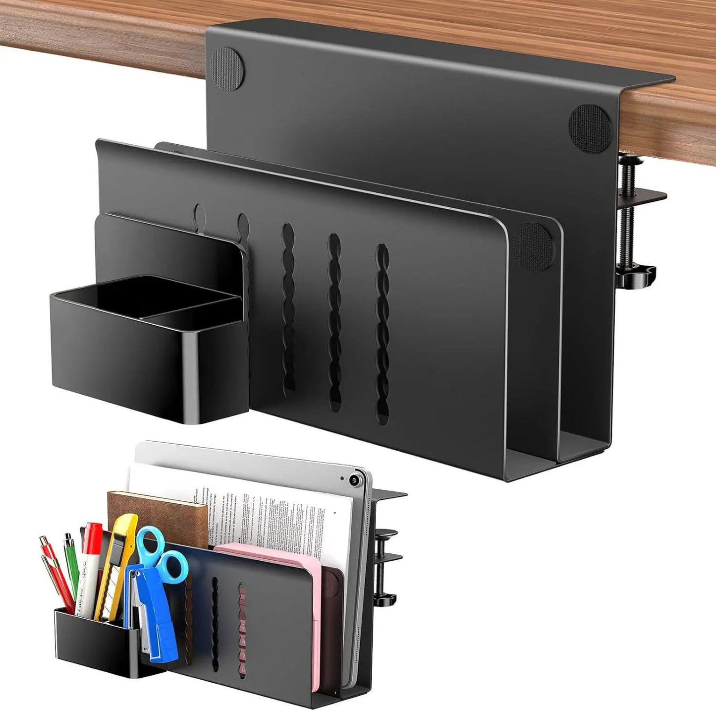 Under-desk Notebook Storage Bracket by GJG Denim