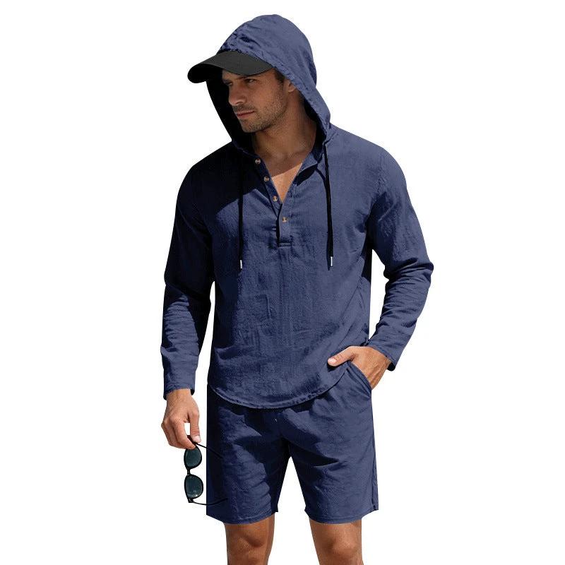 Lightweight Breathable Loose-fit Linen Men's Suit by GJG Denim