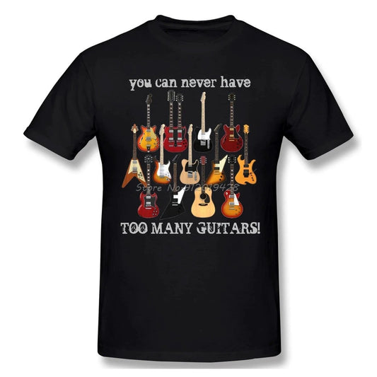 Men's Electric Guitar Cotton T-shirt by GJG Denim