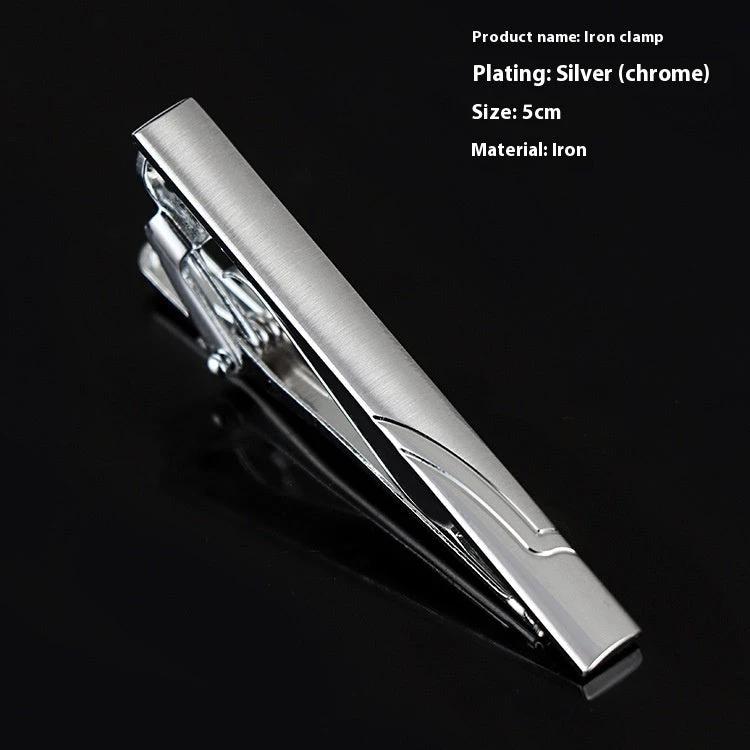 Men's Business Silver Simple Fashion Short Tie Clip by GJG Denim