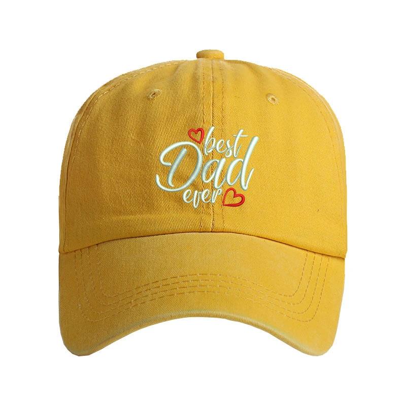 Washed Cotton Embroidered Letter Baseball Cap For Men by GJG Denim