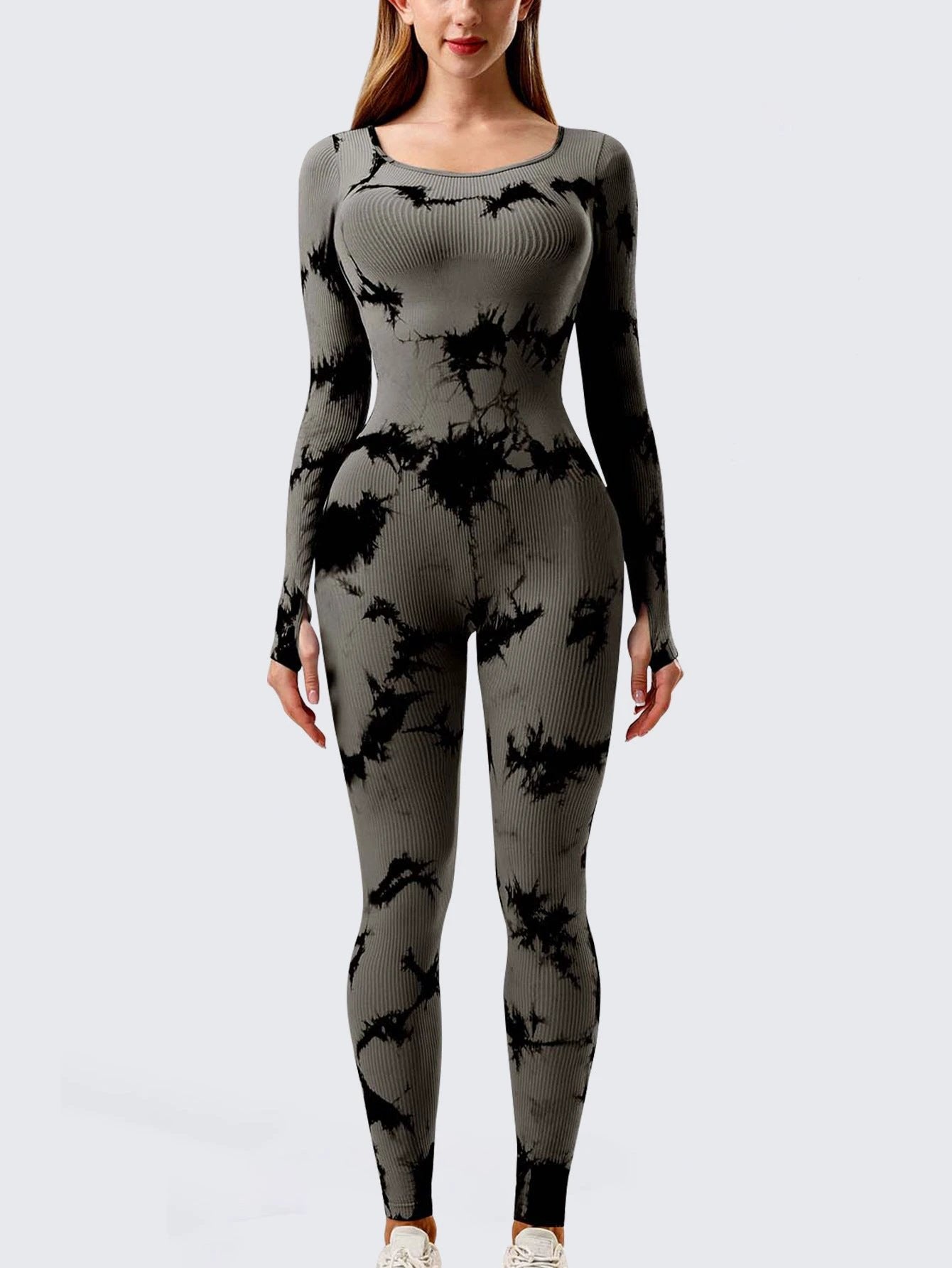 Sports Workout Clothes Slim Thread Long Sleeve Tights by GJG Denim