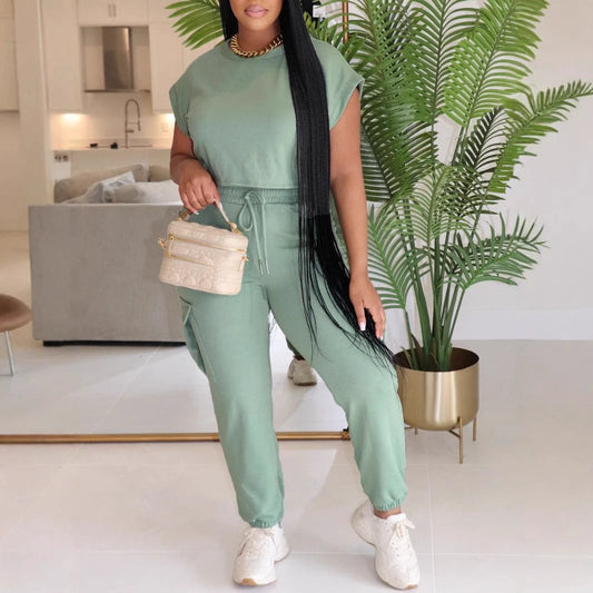 European And American Leisure Suit Top And Trousers by GJG Denim