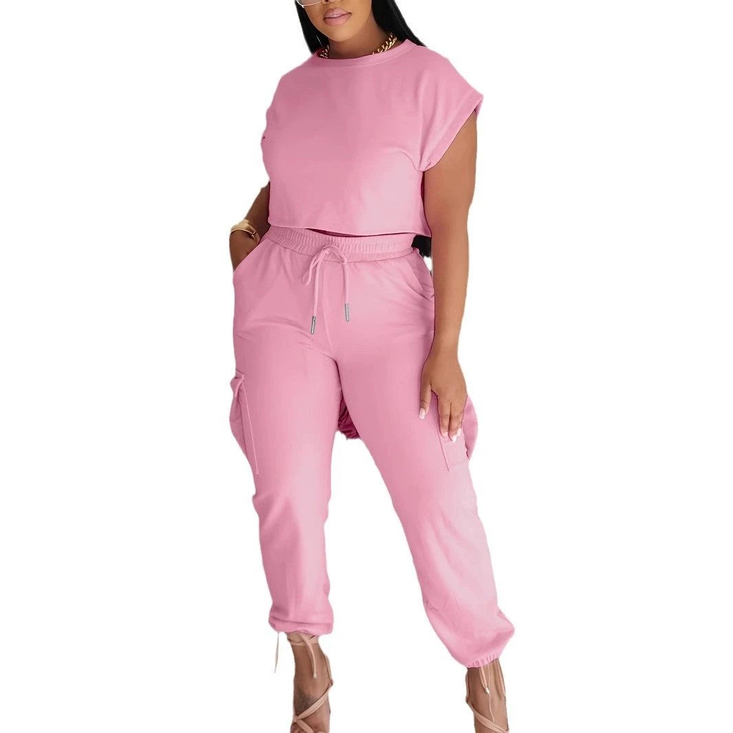 European And American Leisure Suit Top And Trousers by GJG Denim