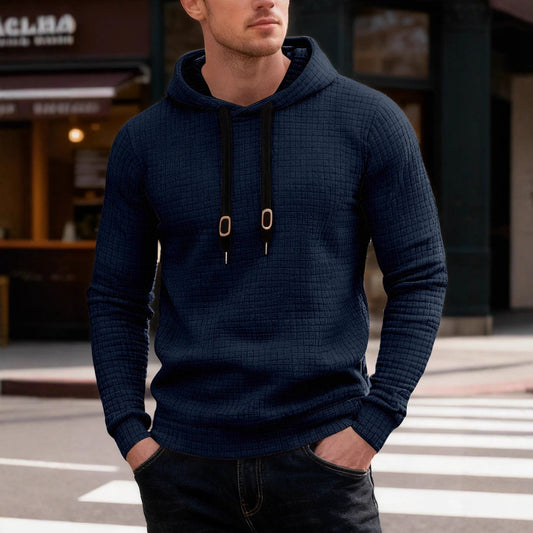 Men's Casual Long-sleeved Hooded Sweatshirt by GJG Denim