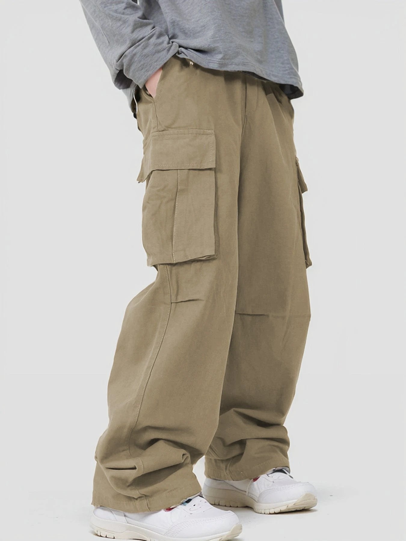 Men's Casual Loose Three-dimensional Pocket Cargo Pants by GJG Denim