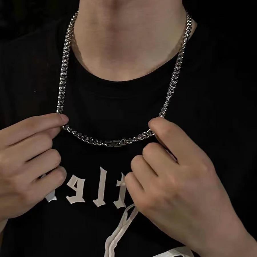 Titanium Steel Cuban Chain For Men by GJG Denim