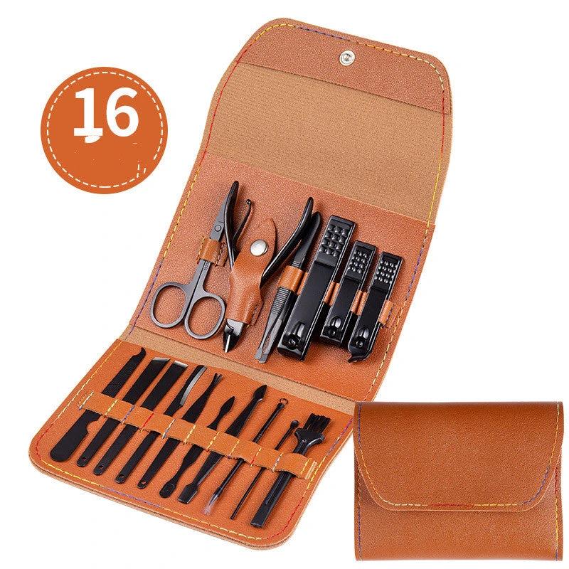 Professional Scissors Nail Clippers Set Ear Spoon Dead Skin Pliers Nail Cutting Pliers Pedicure Knife Nail Groove Trimmers by GJG Denim