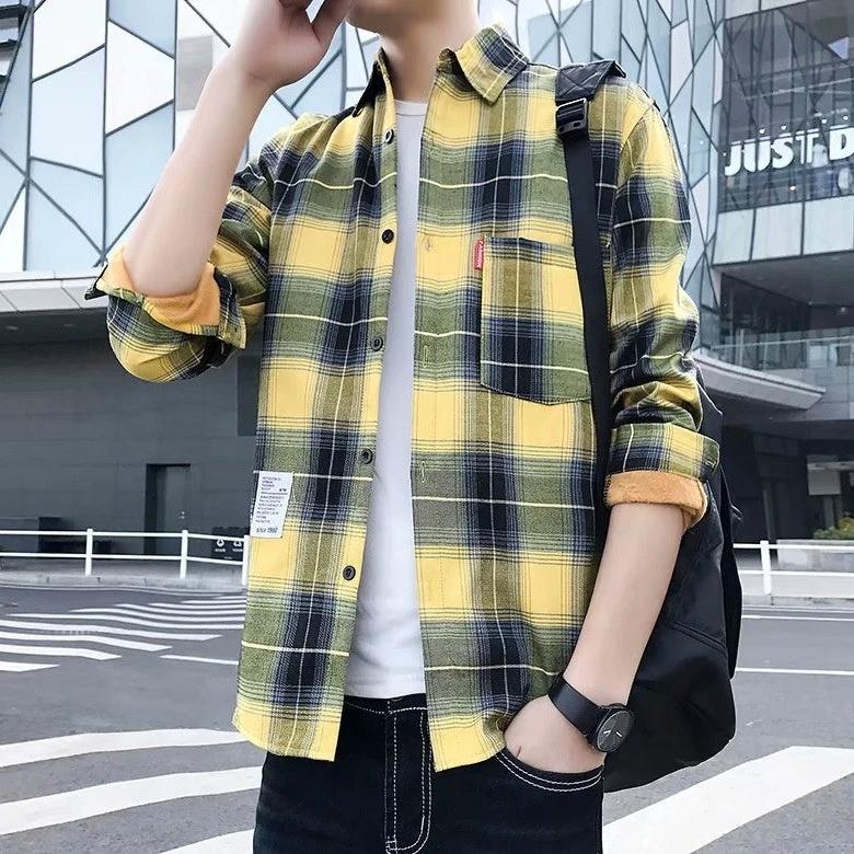 Men's Warm Thickened Slim Fit Shirt Coat by GJG Denim