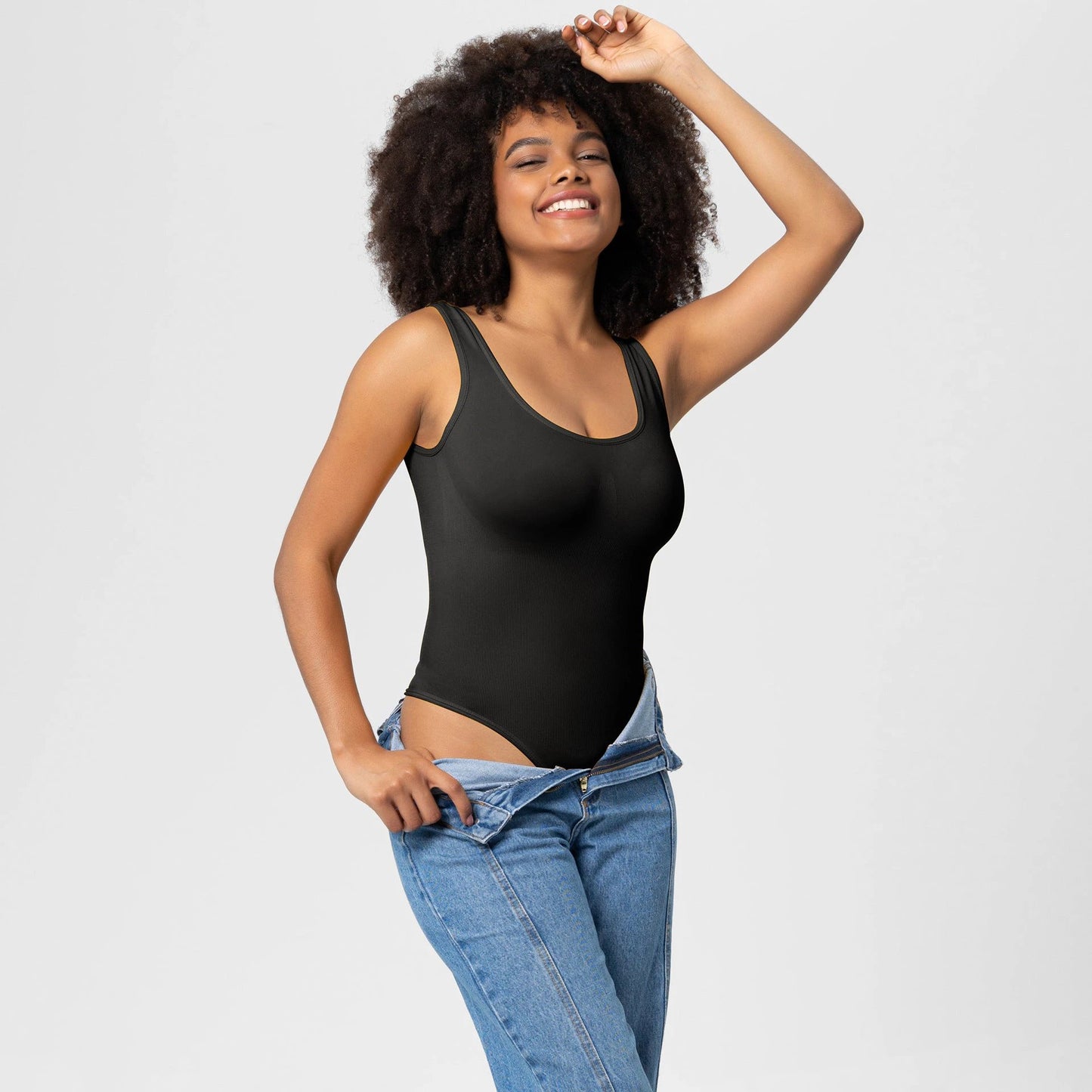 Large Seamless One Piece Bodysuit For Women by GJG Denim