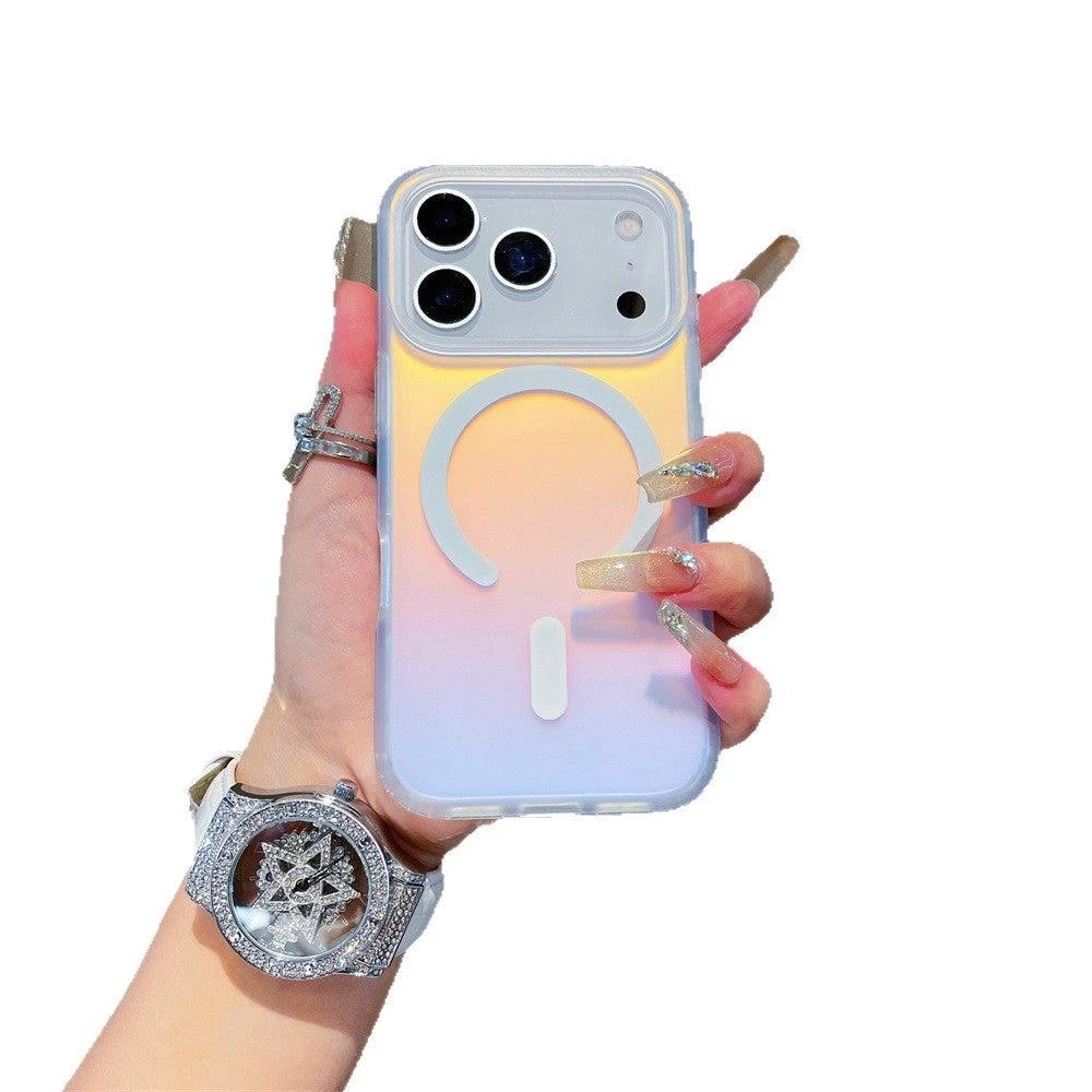 Laser Gradient Frosted Magnetic Phone Case by GJG Denim