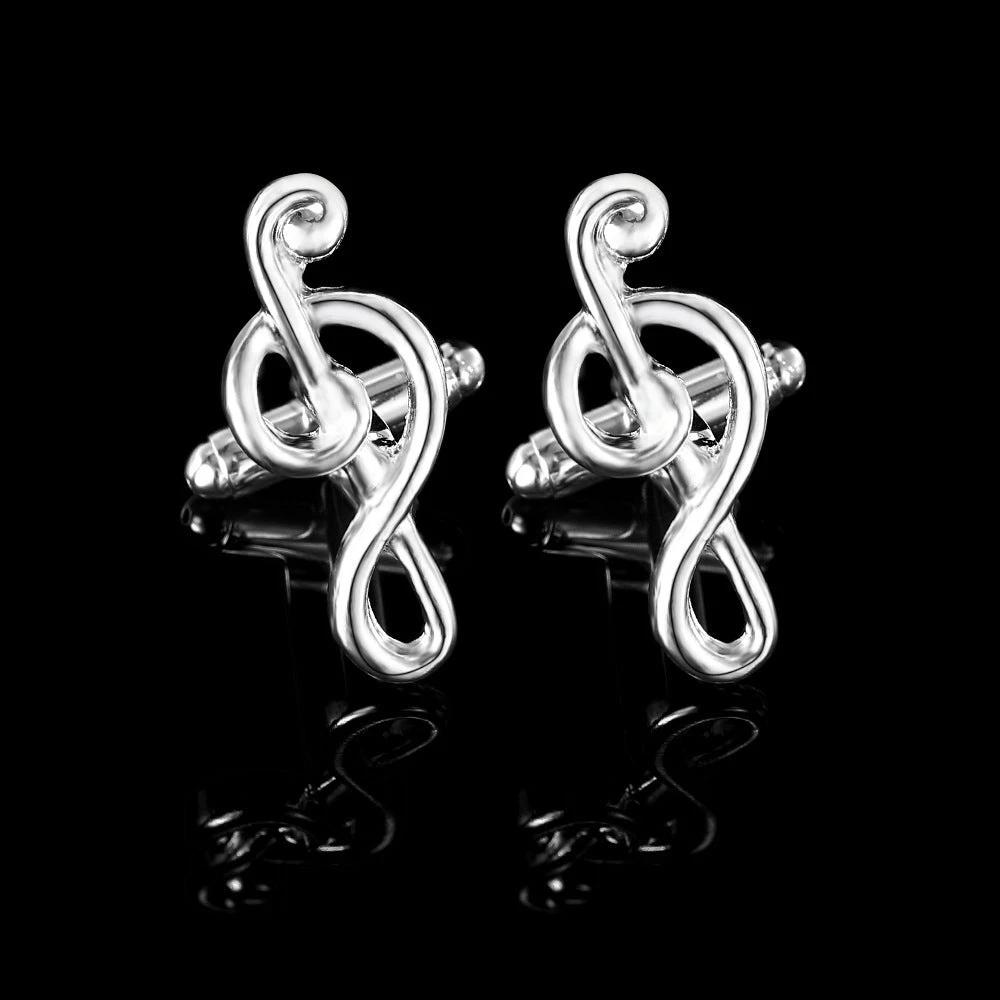 Men's Music Note Tie Clip And Cufflinks by GJG Denim