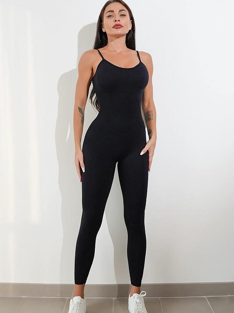 Womens Sexy Unitard One Piece Jumpsuit Spaghetti Strap Tummy Control Rompers Sleeveless Bodysuits Outfits by GJG Denim