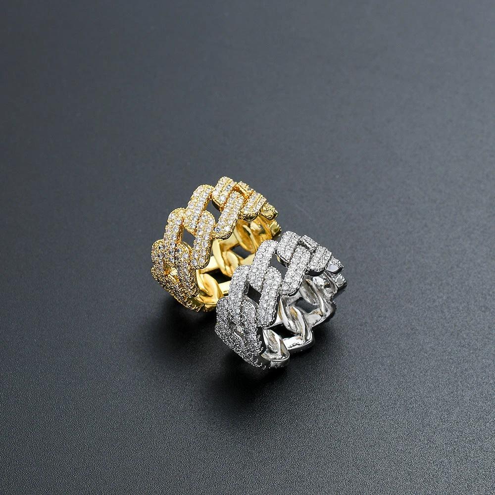Full Zirconia Cuban Ring For Men by GJG Denim