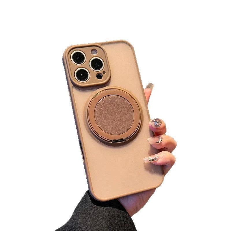 Skin-sensitive Magnetic Rotating Bracket Frosted Drop-resistant Phone Case by GJG Denim
