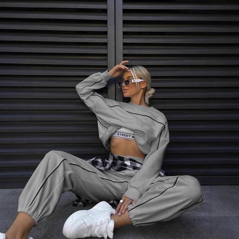 Sports Suit Casual Two-piece Suit Women by GJG Denim