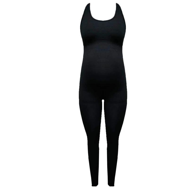 Jumpsuit Maternity Tight Fitness Yoga Clothes High Waist Hip Lift Trousers by GJG Denim
