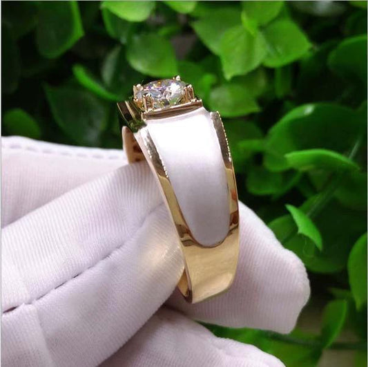 Gold-Plated Men's Ring by GJG Denim