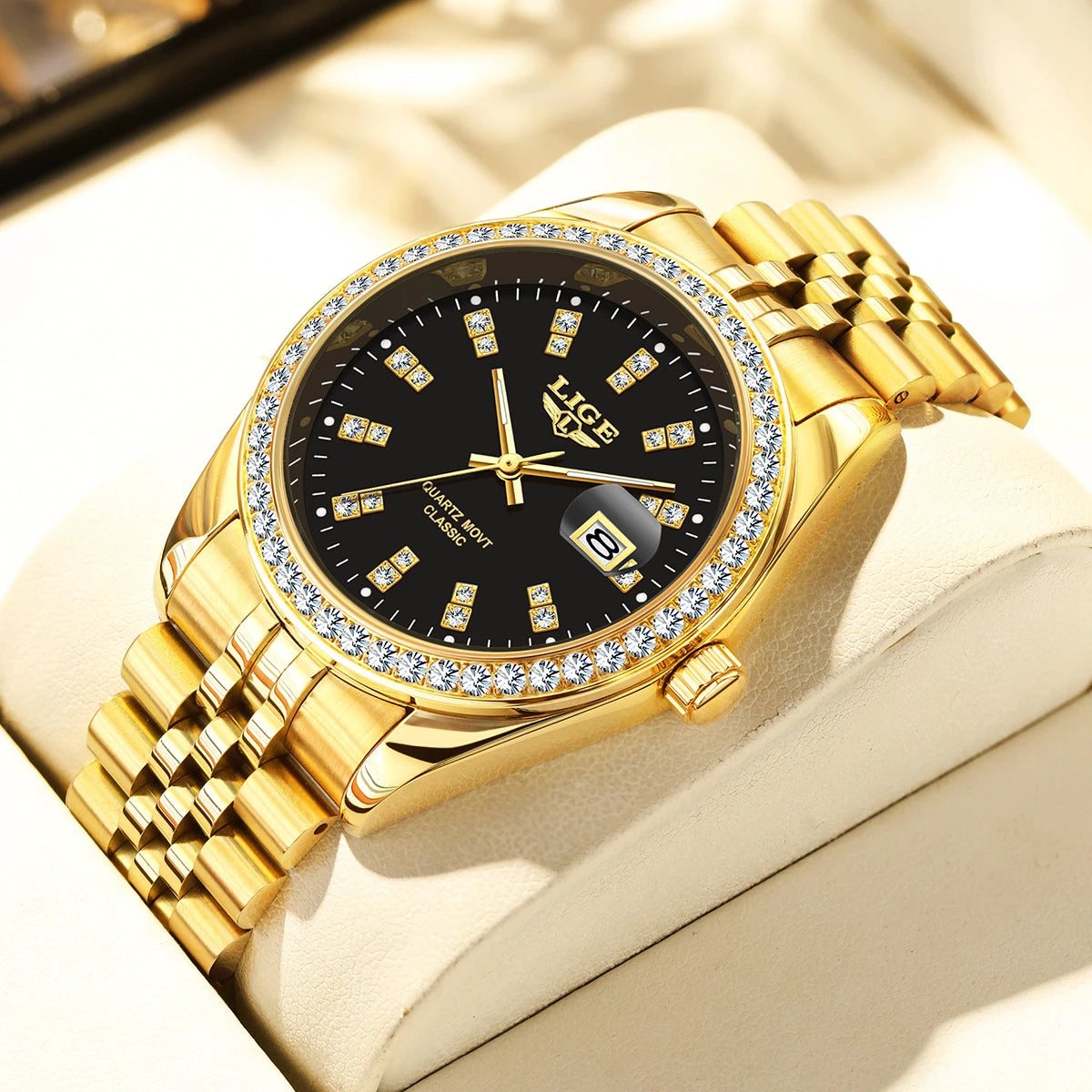 Big-dial Elegant Quartz Watch For Men by GJG Denim