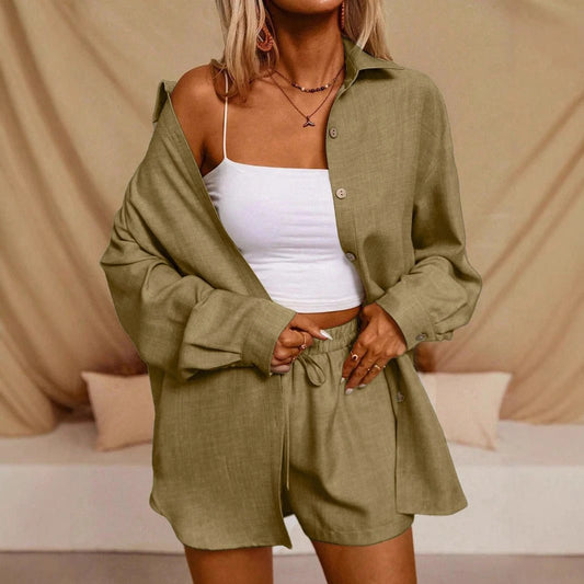 Tatting Cardigan With Shorts Fashion Casual Women's Suit by GJG Denim