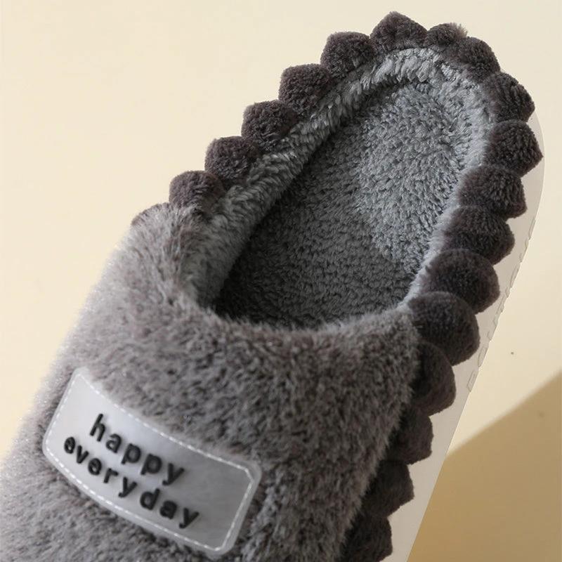 Men's Thick-soled Fleece Slip On Slippers by GJG Denim