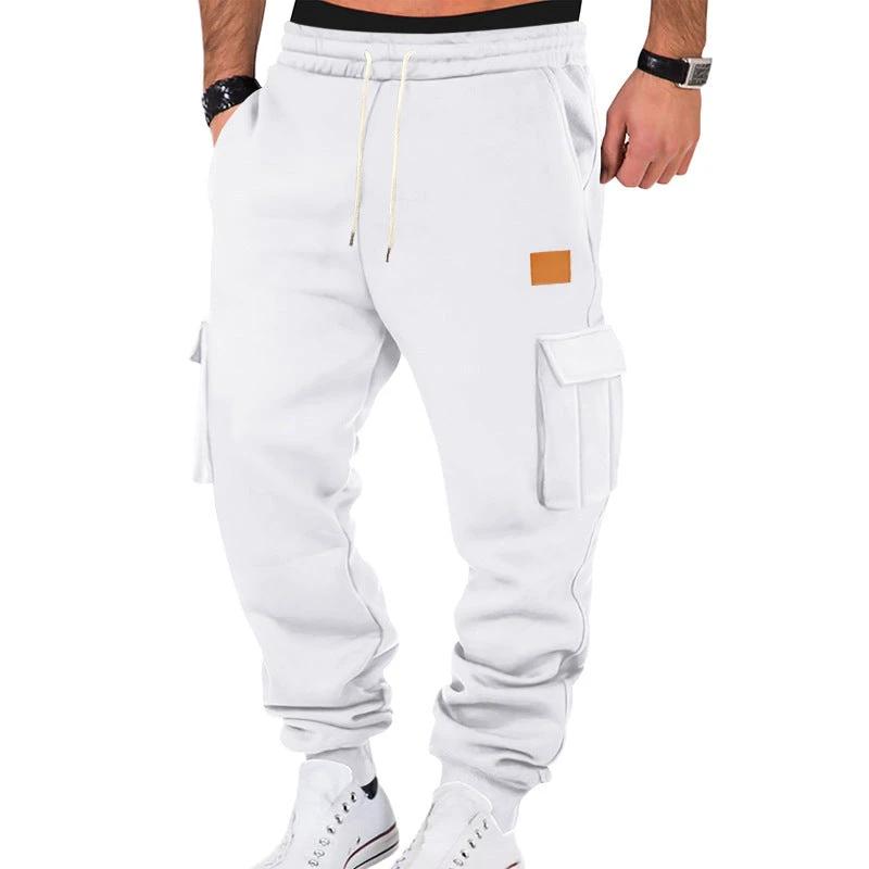Men's Sports Multi-pocket Cargo Sweatpants by GJG Denim
