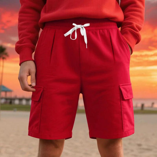 Men's Summer Sports Breathable And Loose Tooling Multi-pocket by GJG Denim